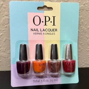 O.P.I 4pk Mini Nail Lacquer Set, NEW